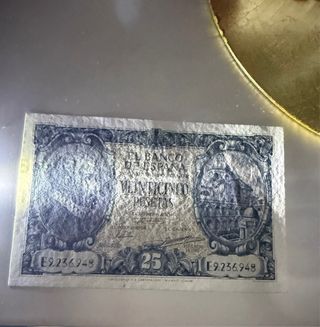 Billete 25 Pesetas 1940 Juan De Herrera S/C