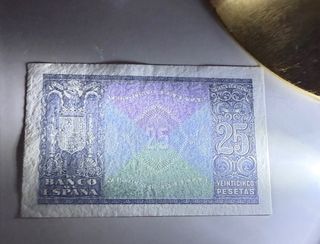 Billete 25 Pesetas 1940 Juan De Herrera S/C