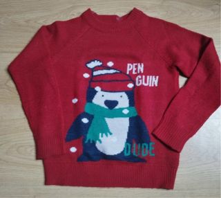 Camisola infantil com pinguim