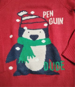 Camisola infantil com pinguim