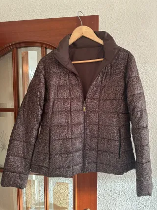 Chaqueta marrón estampada