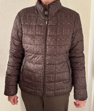 Chaqueta marrón estampada