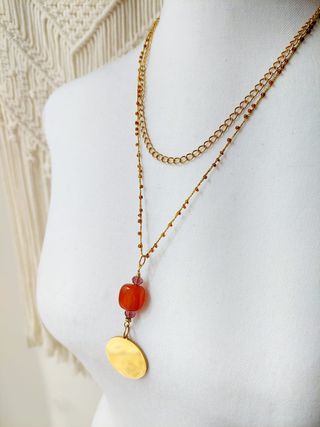 Doppia collana - Corniola naturale