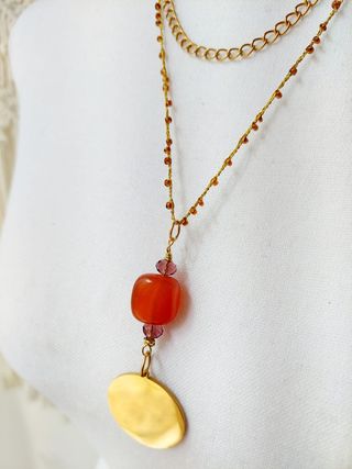 Doppia collana - Corniola naturale