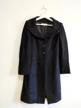 Abrigo largo vintage Antonio Miró negro