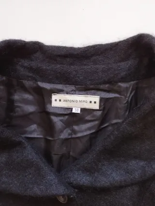 Abrigo largo vintage Antonio Miró negro