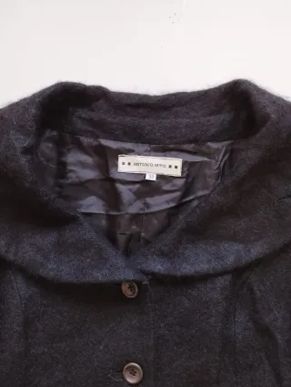 Abrigo largo vintage Antonio Miró negro