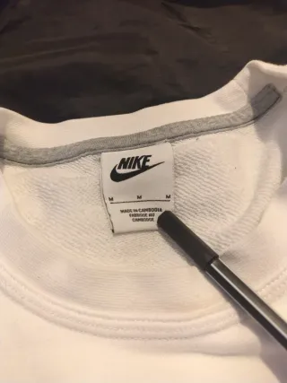 Felpa Girocollo Nike Uomo Bianca M