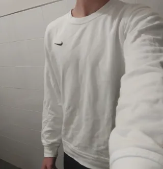 Felpa Girocollo Nike Uomo Bianca M