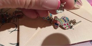 Pendientes Tous Plata S925 Flor Morada