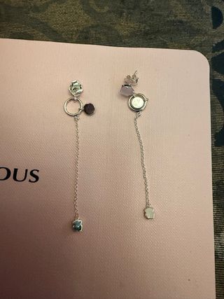 Pendientes Tous Plata S925 Flor Morada