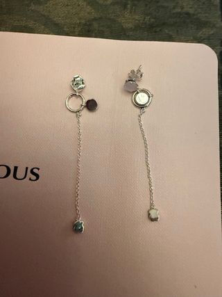 Pendientes Tous Plata S925 Flor Morada