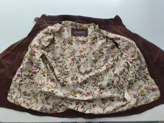 Chaqueta motera piel marrón