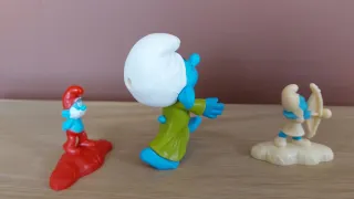 3 Figure dei Puffi (Puffetta). Neg