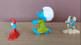 3 Figure dei Puffi (Puffetta). Neg