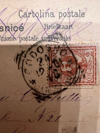 Cartolina vintage con angeli