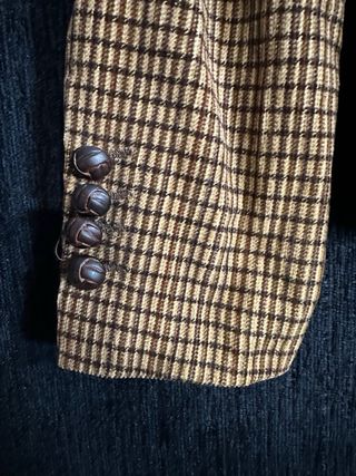 Blazer Zara cuadros marrón y amarillo Talla L