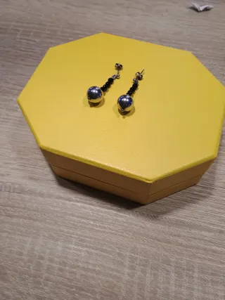 Pendientes plata y Onix negro