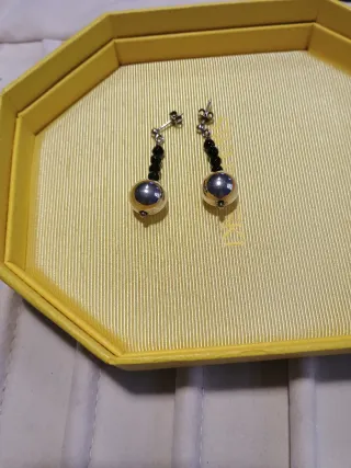 Pendientes plata y Onix negro