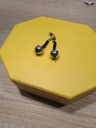 Pendientes plata y Onix negro