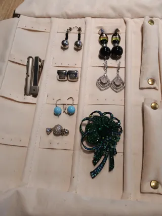 Pendientes plata y Onix negro