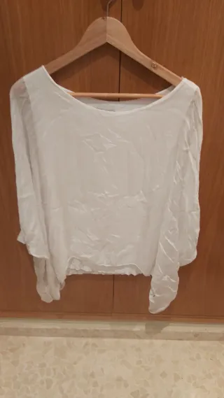 Blusa gasa blanca XL