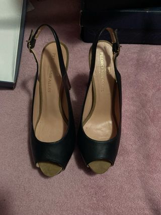 Tacones Pedro Miralles Negros Peep Toe
