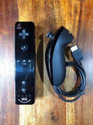 Wiimote Wii nero motion plus integrato e nunchuk