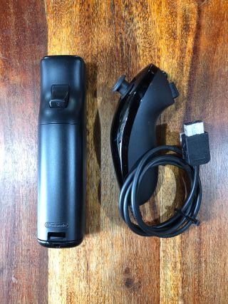 Wiimote Wii nero motion plus integrato e nunchuk