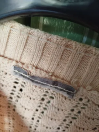 Maglioncino vintage rosa maniche lunghe cotone