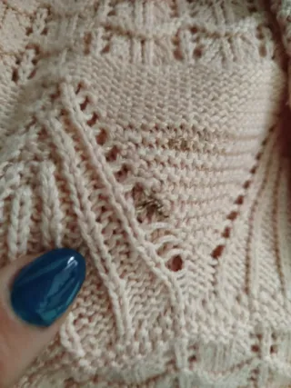 Maglioncino vintage rosa maniche lunghe cotone