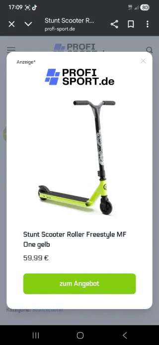 Patinete acrobacias amarillo Regalo casco