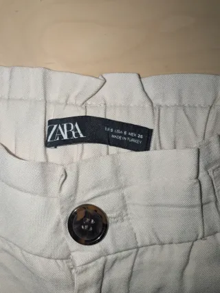 Pantalones Zara Crema