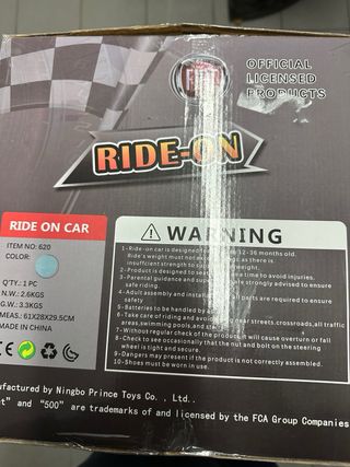 Carrinho Fiat 500 Ride-On 12-36 Meses