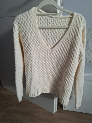 Jersey de punto blanco