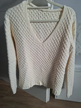 Jersey de punto blanco