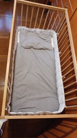 Cuna Ikea Sniglar madera haya con ruedas