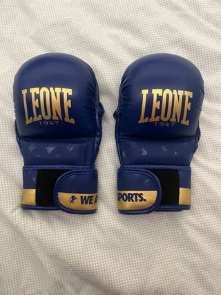 Guantillas MMA Leone Nuevas Azul Dorado