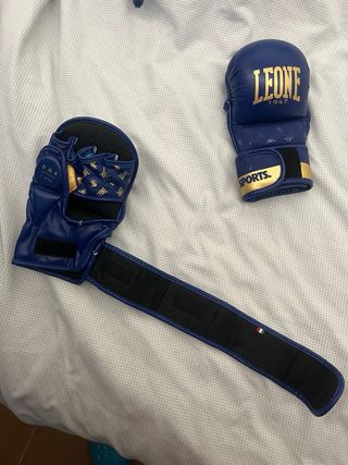 Guantillas MMA Leone Nuevas Azul Dorado