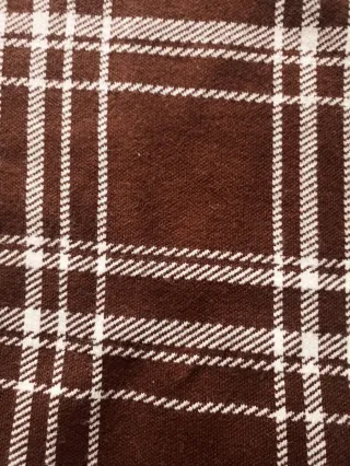 Jersey de cuadros marrón y blanco