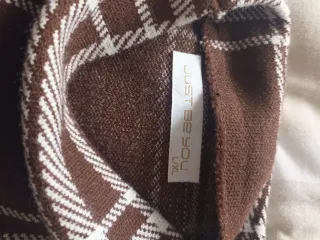 Jersey de cuadros marrón y blanco