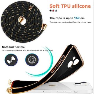 Funda para Xiaomi Redmi Note 10 4G con Cuerda, TPU