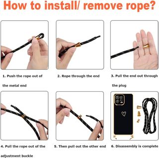 Funda para Xiaomi Redmi Note 10 4G con Cuerda, TPU