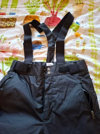 Pantalón de esquí negro con tirantes