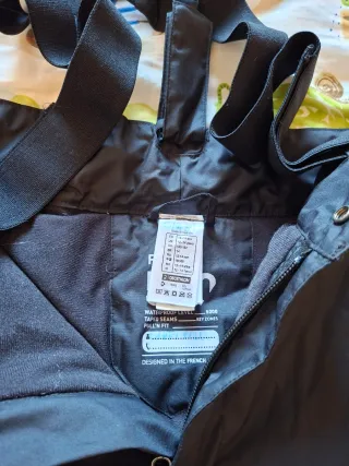 Pantalón de esquí negro con tirantes