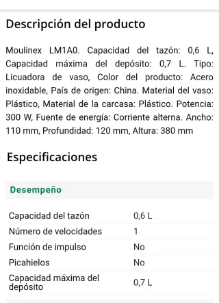 Licuadora Moulinex Compact