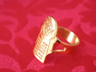 Anillo chapado oro 3 micras Feng Shui