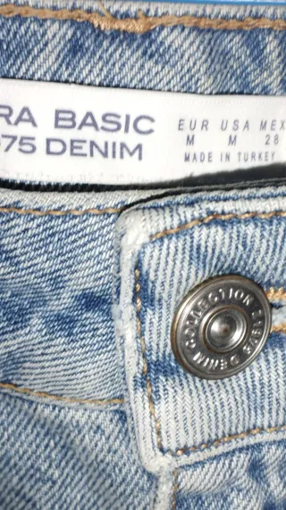 Falda vaquera con raya lateral