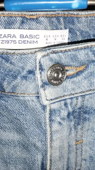 Falda vaquera con raya lateral