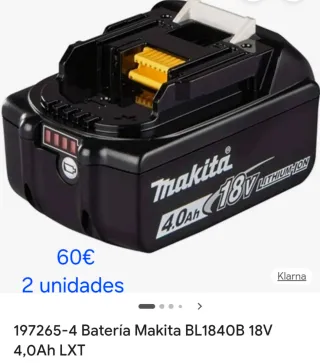 Batería Makita BL1840B 18V 4.0Ah LXT